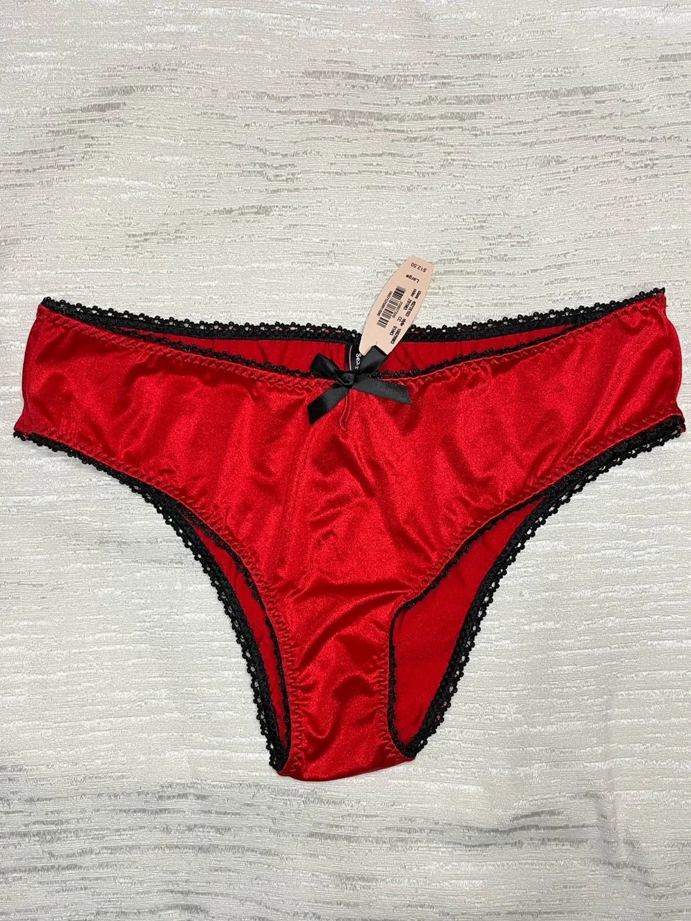 NWT Rare HTF Victoria’s Secret Sexy Little Things Panties Size L Red Black